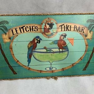 Leitchs Tiki Bar Painting Handpainted Tropical
